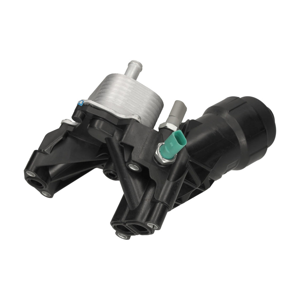 Audi A6 Volkswagen Touareg Porsche Cayenne Panamera Macan Yağ Filtre Kütüğü & Yağ Soğutucu Çift Çıkış Müşürlü Yeşil-Gri 03N115389S