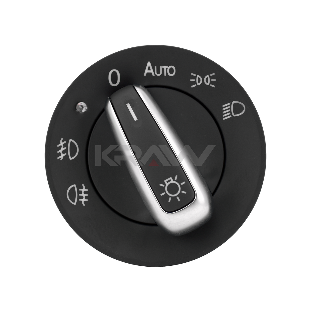 Volkswagen Golf 6 Passat Far Ayar Düğmesi Krom Auto Sensörlü