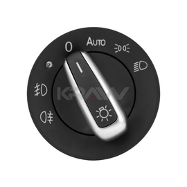 Volkswagen Golf 6 Passat Far Ayar Düğmesi Krom Auto Sensörlü