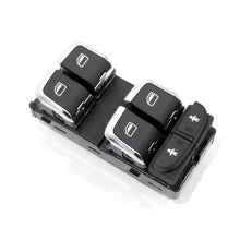 Görseli Galeri görüntüleyiciye yükleyin, Audi A3 Q2 Sol Dörtlü Cam Açma Düğmesi İki Çocuk Kilidi Krom 8V0959851E 8V0959851L