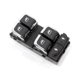 Audi A3 Q2 Sol Dörtlü Cam Açma Düğmesi İki Çocuk Kilidi Krom 8V0959851E 8V0959851L